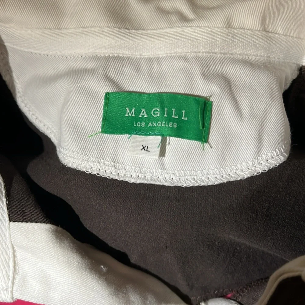 Men’s, New without Tags, XL, Magill Hockney Rugby, paneled chocolate brown &pink - Picture 6 of 7